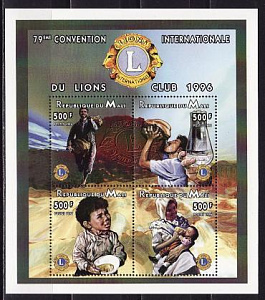 Мали, 1996, Международный Lions Clubs, лист